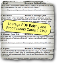 Proofreading and Editing Cards for Literacy Resource